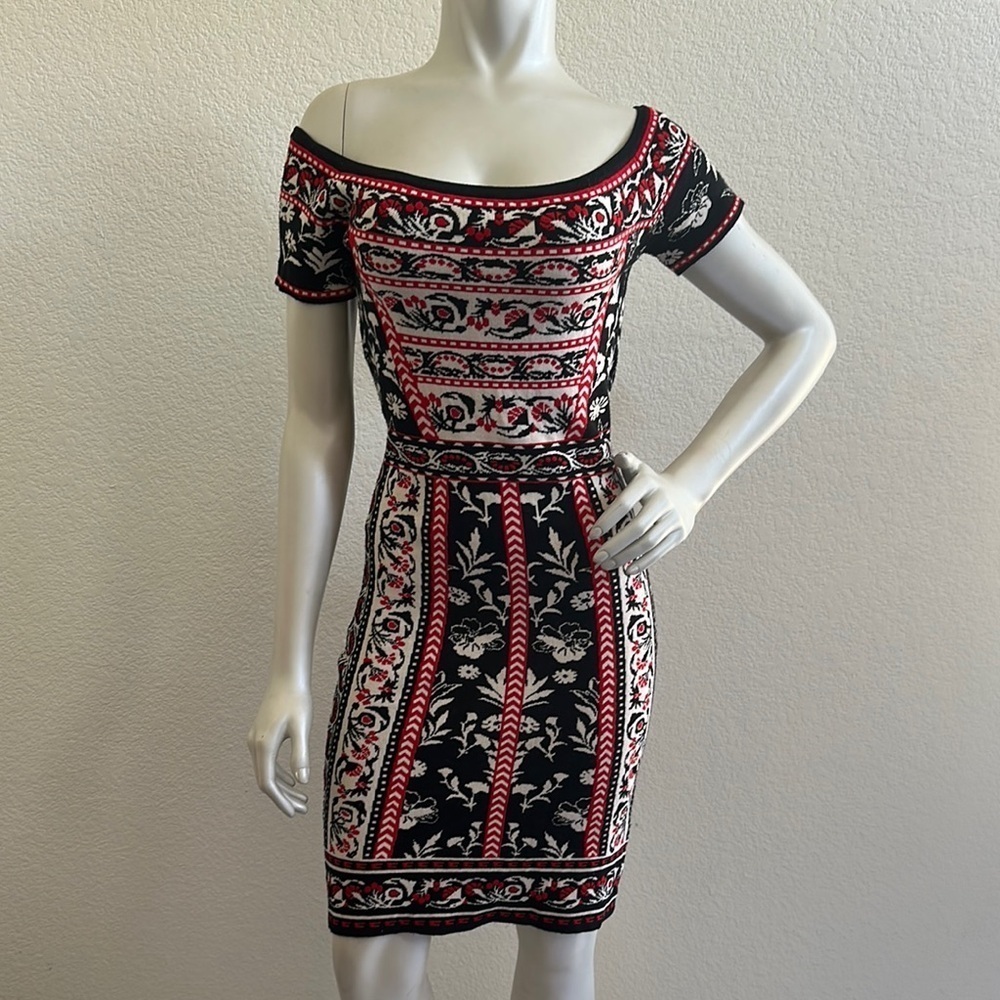 Chelsea & Violet by Anthropologie Dress Tapestry Stretch Bodycon